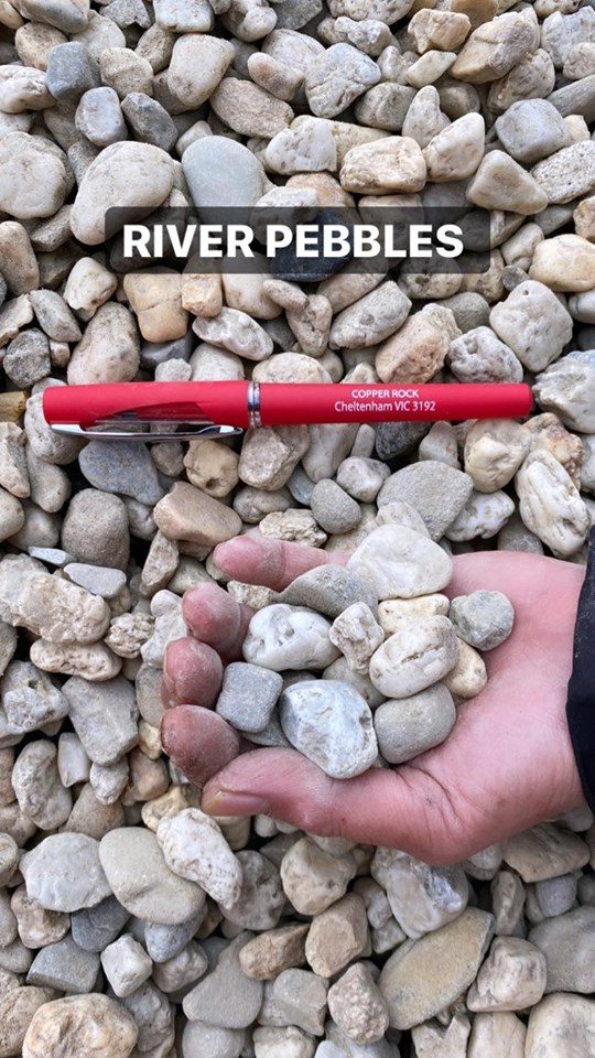 handful of river pebbles