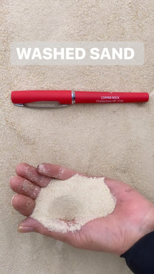 handful of washed sand